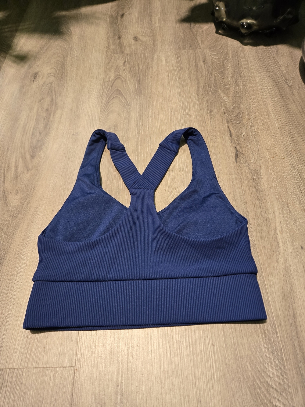 Industry Ribbed Racerback Sportbra - Blue - Picture 4 of 4